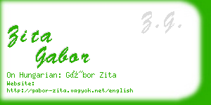 zita gabor business card